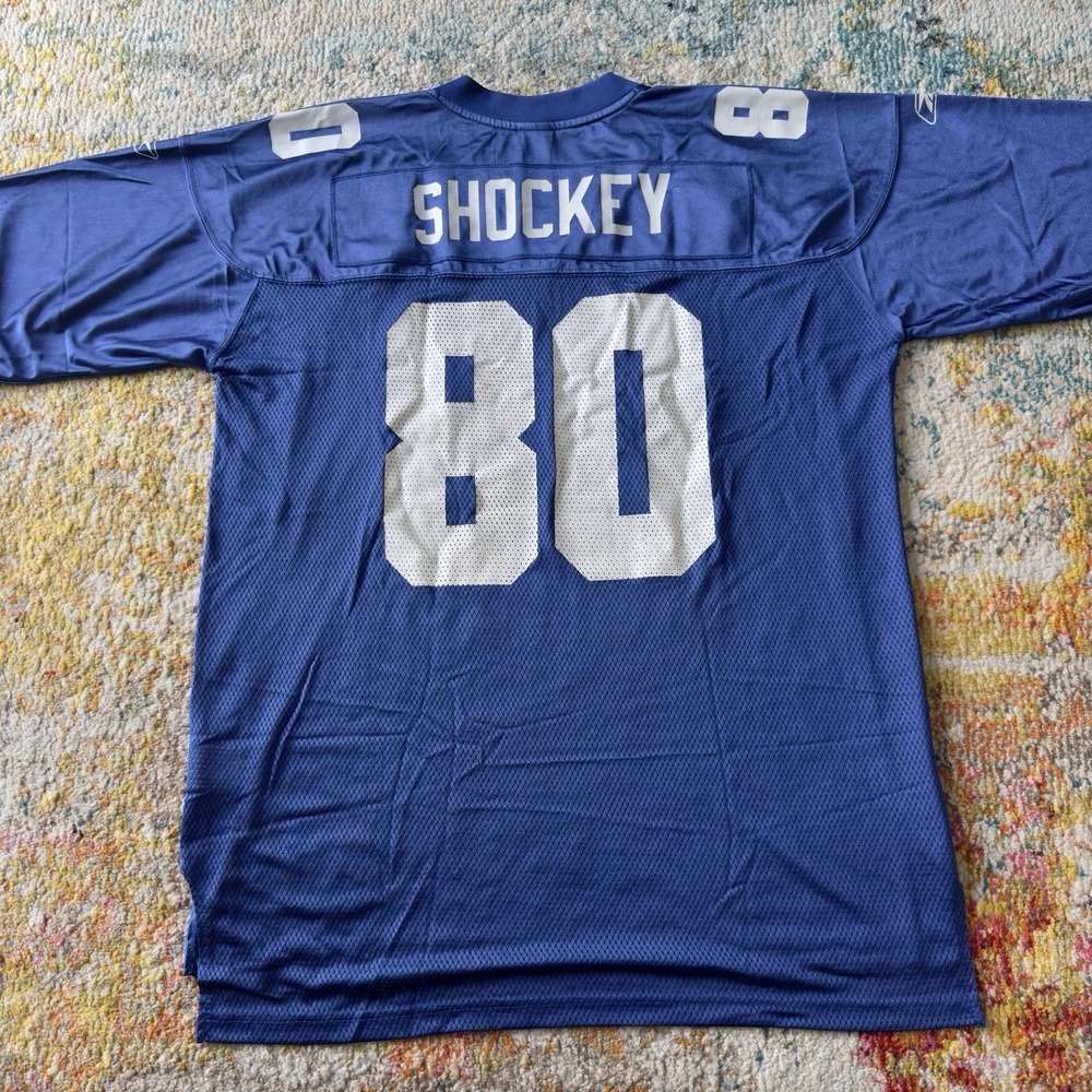 Reebok New York Giants Jeremy Shockey #80 Blue NFL Football Jersey Men's XL
